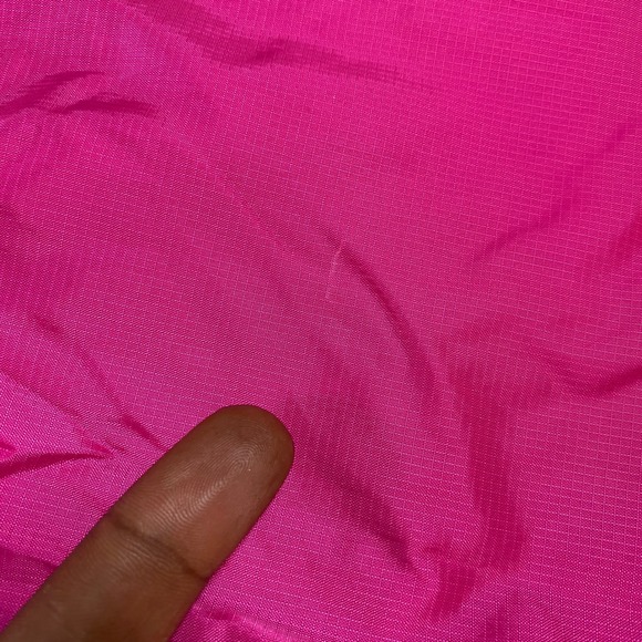 North Face Womens Pink Full Zip Hooded Lightweight Windbreaker Jacket Small Grid - Picture 10 of 13